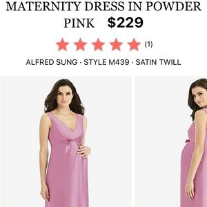 Dessy - Alfred Sung Pink Maternity Bridesmaid Dress